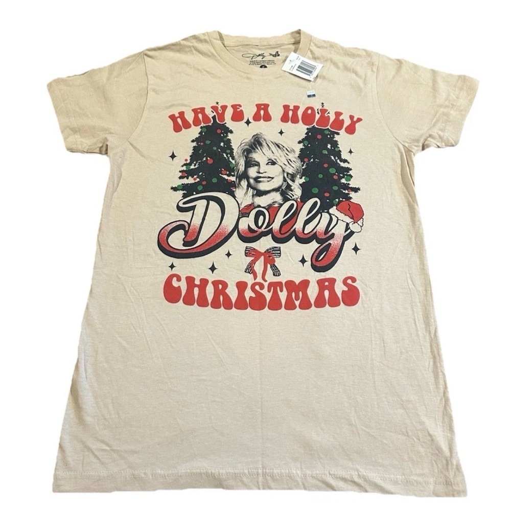 Dolly Parton Have A Holly Dolly Christmas Shirt BucEes Small Brand New